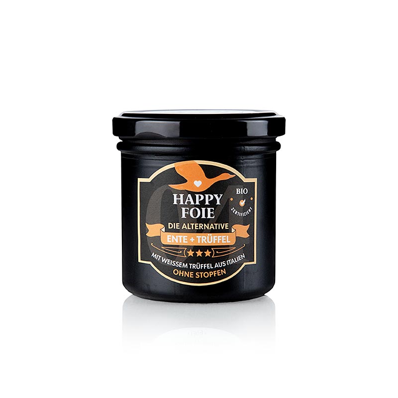 Happy Foie - fetge d`anec amb tofona blanca, EthicLine, ecologic - 130 g - Vidre