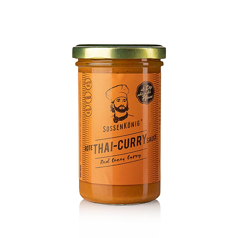 Sauce King - Red Thai Curry, ferdig tilberedt saus - 250 ml - Glass