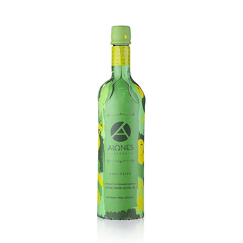 Aceite de oliva virgen extra AEONS, en botella de papel, Grecia, ORGANICO - 750ml - Papel