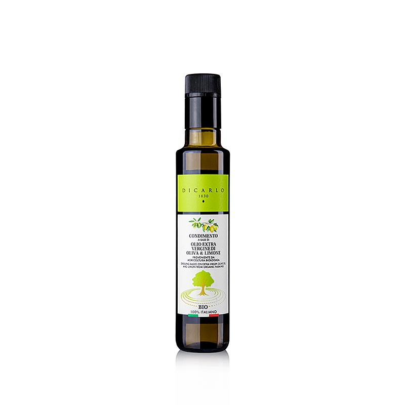 Olio extra vergine di oliva EVO, al limone, biologico - 250 ml - Bottiglia