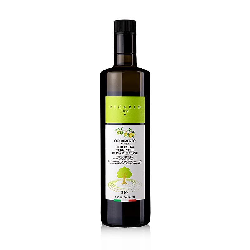 Minyak zaitun extra virgin EVO, dengan lemon, organik - 750ml - Botol