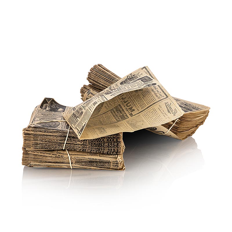Busta di giornali per snack, kraft, 17x18 cm, repellente ai grassi - 1.000 pezzi - Foglio
