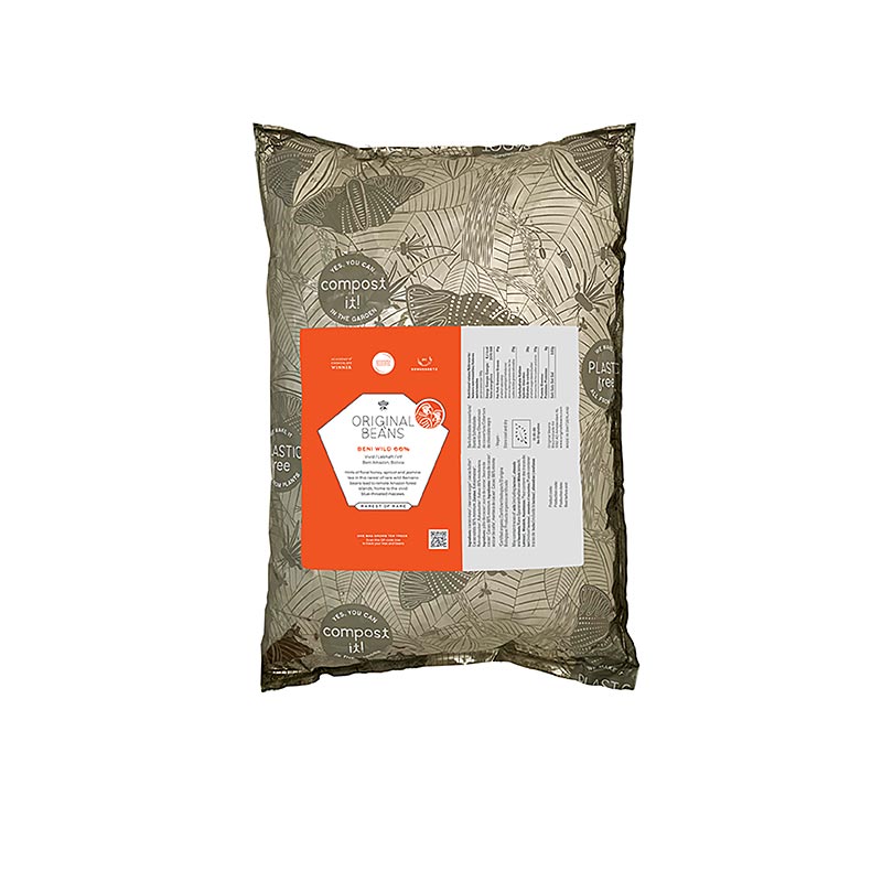 Beni Wild Harvest Bolivia 66%, Bitter Couverture, Callets, Original Beans, ORGANIC - 2 kg - bag