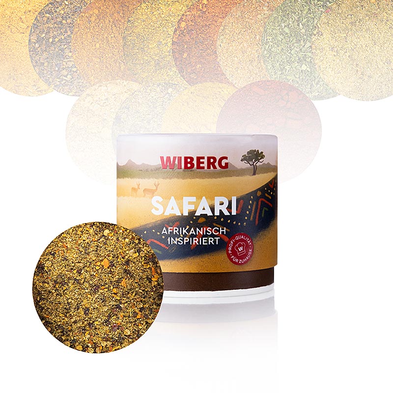 Wiberg Safari, mistura de especiarias de inspiracao africana - 105g - Caixa de aromas
