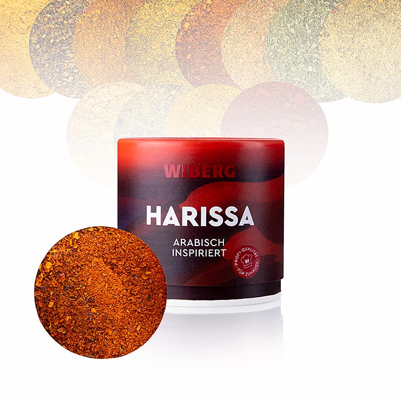 Wiberg Harissa, miscela di spezie di ispirazione araba - 85 g - Scatola degli aromi