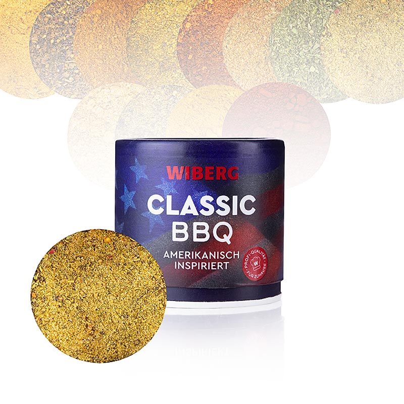 Wiberg Classic BBQ, kryddblanda innblasin af ameriskri innblastur - 115g - Ilmur kassi Wiberg Classic BBQ, kryddblanda innblasin af ameriskri innblastur - 115g - Ilmur kassi