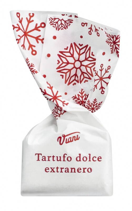 Tartufi dolci extraneri, sfusi, joulupainos, tumma suklaatryffelit extra bitter, loysa, Viani - 1000 g - kg