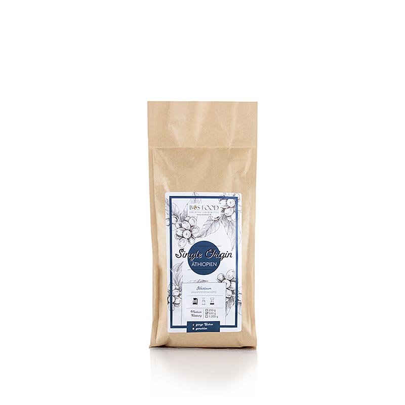 Cafe de Origem Unica - Etiopia Yirgacheffe, grao inteiro - 500g - bolsa