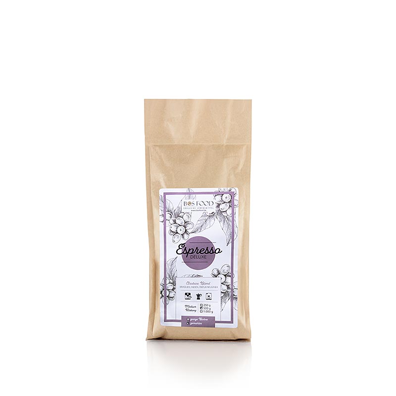 Espresso Deluxe, Arabica kaffeblanding, KVERNET - 500 g - bag