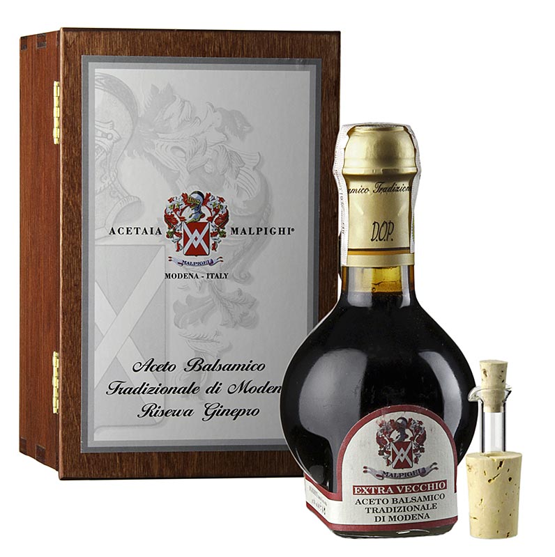 Aceto Balsamico Tradizionale DOP / AOP, Riserva Ginepro, 80 ans, Malpighi - 100 ml - Bouteille