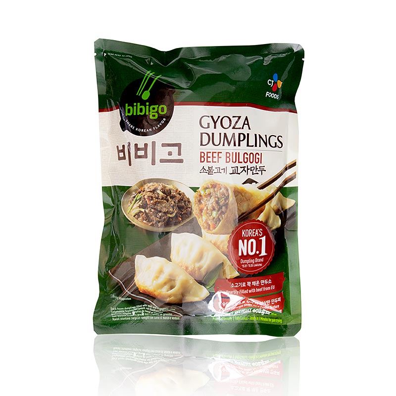 Wonton - Gyoza nautakjot og graenmeti (Bulgogi) dumpling (Dim Sum), Bibigo - 600g - taska