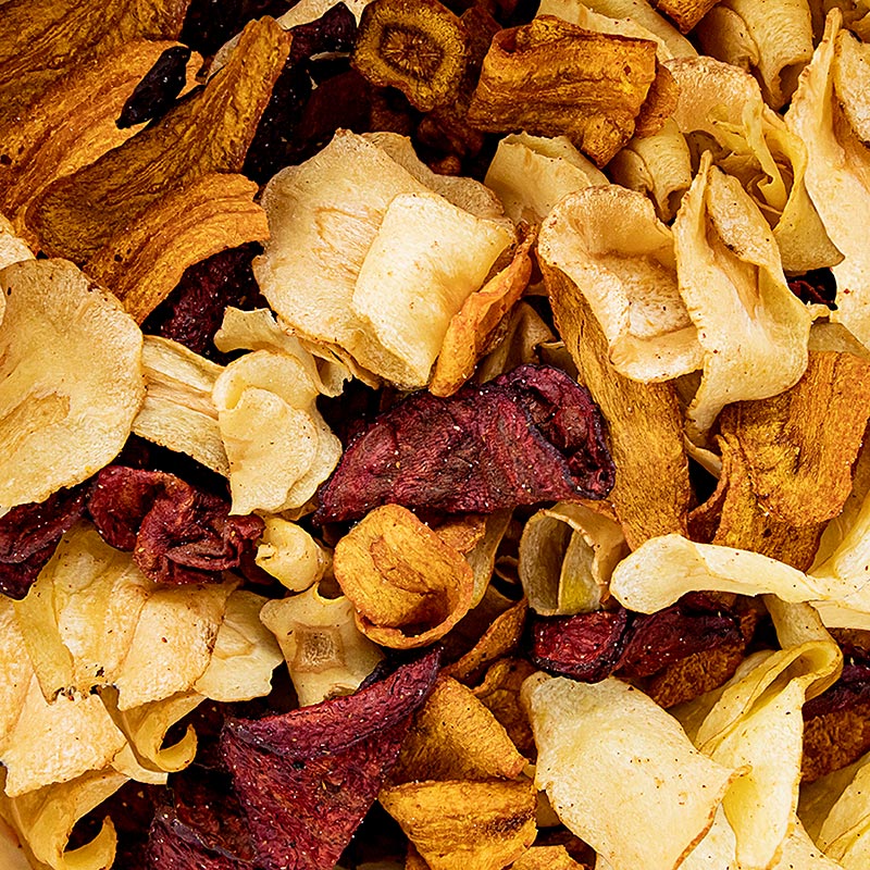 Chips di verdure (pastinaca, carota, barbabietola rossa), radici - 600 g - Secchio Pe