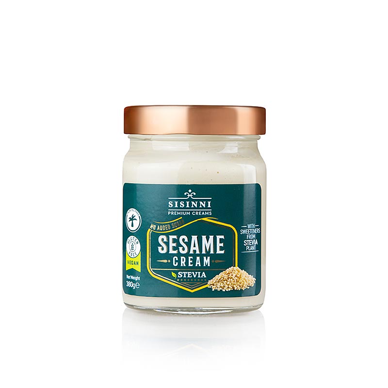 Crema de sesam, amb stevia, Sisinni - 380 g - Vidre