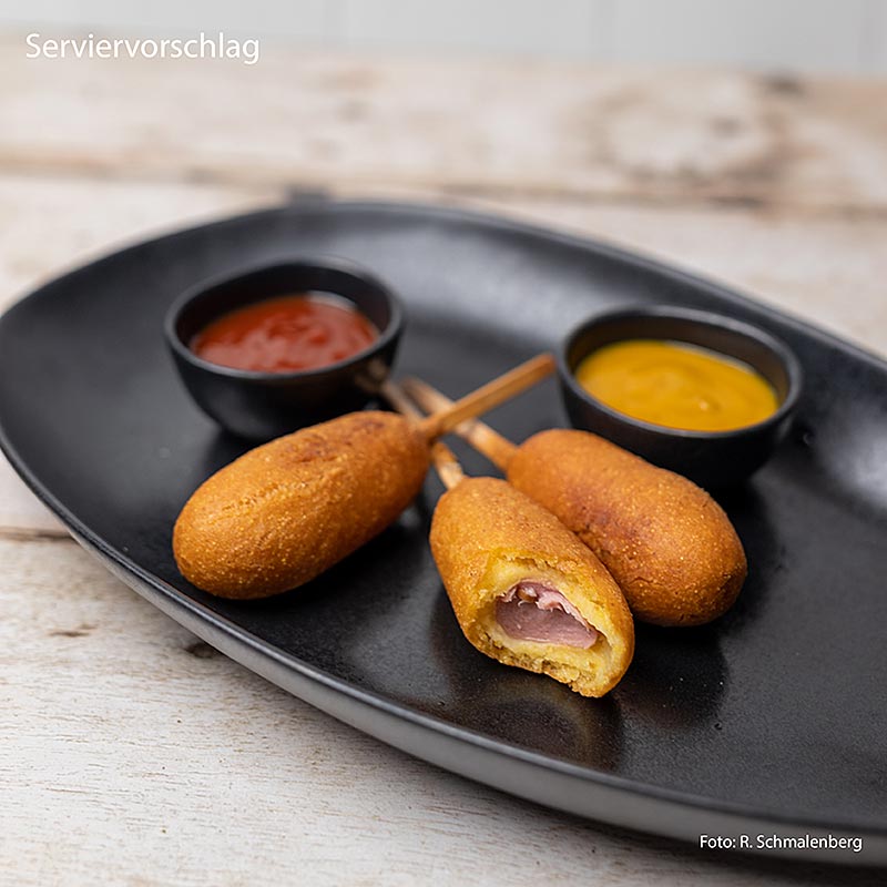 Cachorros-quentes no palito, Damhus - 250g, 5x50g - Cartao Cachorros-quentes no palito, Damhus - 250g, 5x50g - Cartao