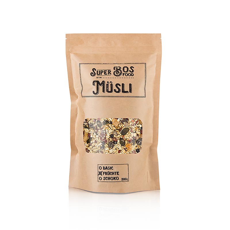Muesli yang enak - buah-buahan - 500 gram - tas Muesli yang enak - buah-buahan - 500 gram - tas