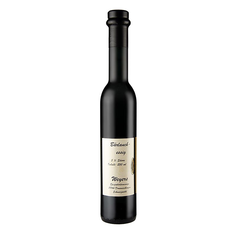 Vinaigre d`ail sauvage Weyers, vinaigre de vin blanc a l`ail sauvage frais, 5% d`acide - 250 ml - Bouteille
