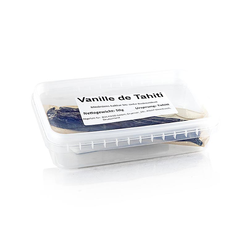 Vainas de vainilla de Tahiti, aproximadamente 5-8 varitas - 50 gramos - bolsa Vainas de vainilla de Tahiti, aproximadamente 5-8 varitas - 50 gramos - bolsa