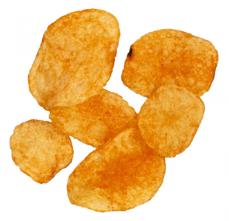 Xips de pebre vermell fumat, xips de patates fregides amb pebre vermell fumat, sal d`Eivissa - 45 g - Peca Xips de pebre vermell fumat, xips de patates fregides amb pebre vermell fumat, sal d`Eivissa - 45 g - Peca