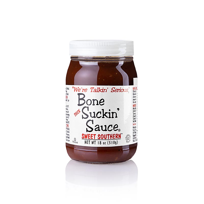 Salsa Bone Suckin Dolce stile meridionale PIU SPESSA, cibo Ford - 420 ml - Bicchiere Salsa Bone Suckin Dolce stile meridionale PIU SPESSA, cibo Ford - 420 ml - Bicchiere