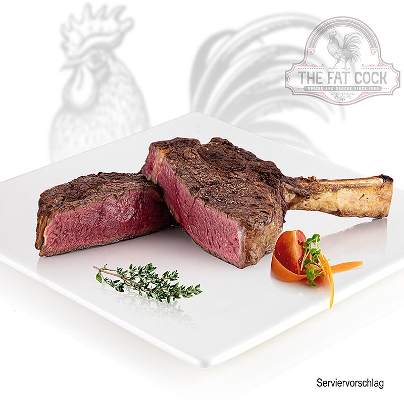 The Fat Cock - Bife Tomahawk da novilha, Alemanha - aproximadamente 900g - vacuo