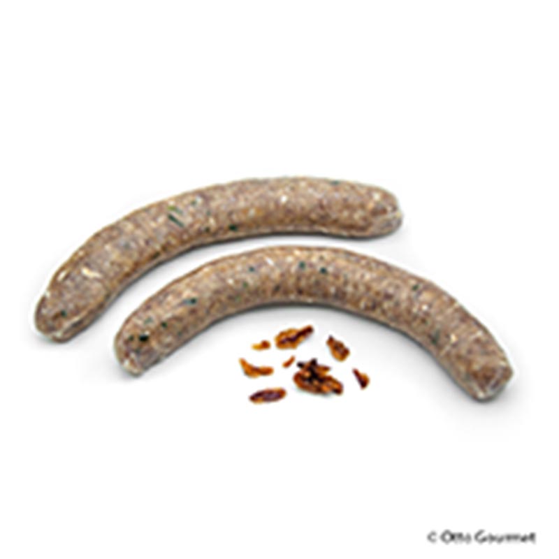 Bratwurst de cansalada, botifarra de vedella amb cansalada, Otto Gourmet - 300 g, 3 x 100 g - buit