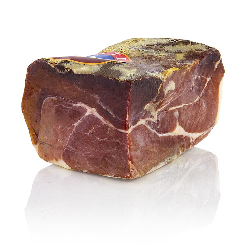 Serrano ham 1 / 4, at least 12 months, piece without bone. gtS - approx. 1,000 g - vacuum Serrano ham 1 / 4, at least 12 months, piece without bone. gtS - approx. 1,000 g - vacuum