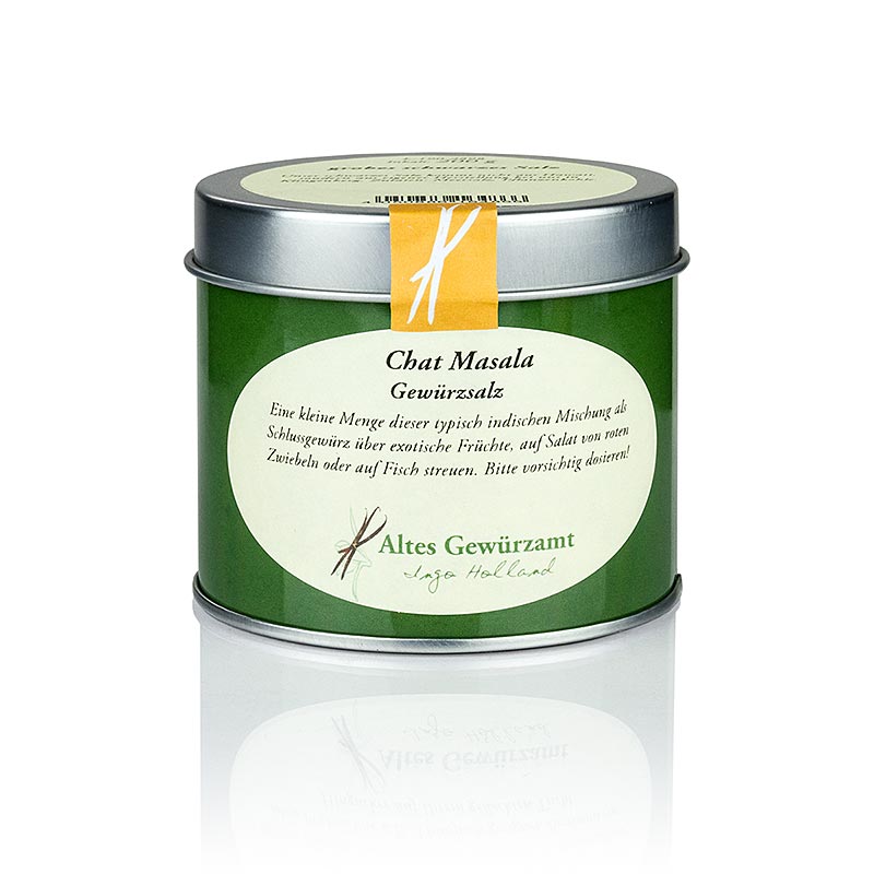 Chat Masala, Gewürzsalz, Altes Gewürzamt, Ingo Holland - 100 g - Dose Chat Masala, Gewürzsalz, Altes Gewürzamt, Ingo Holland - 100 g - Dose
