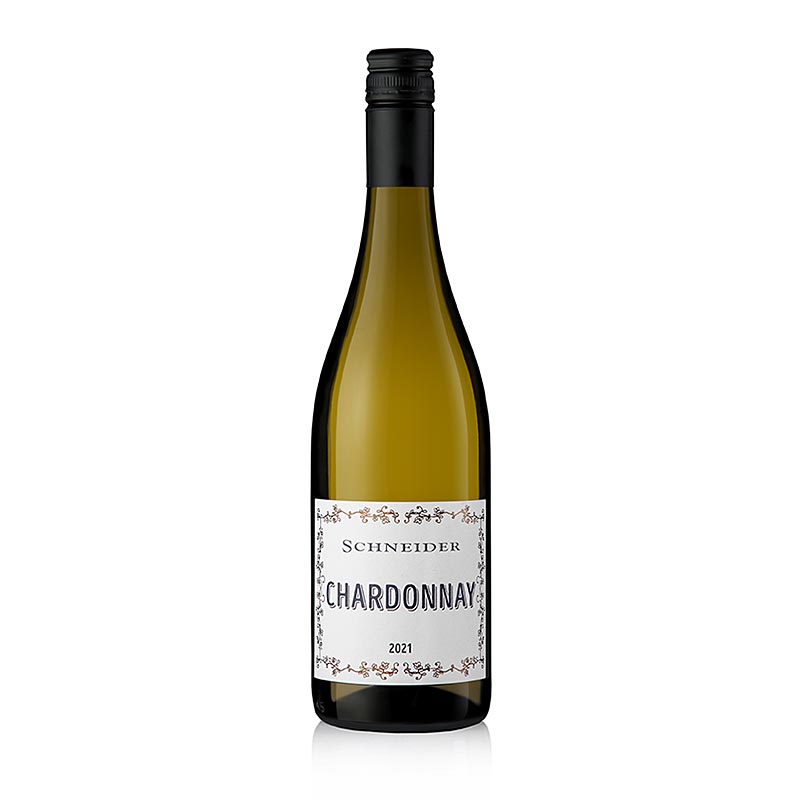 2021 Chardonnay, kuiva, 12,5 tilavuusprosenttia, Schneider - 750 ml - Pullo