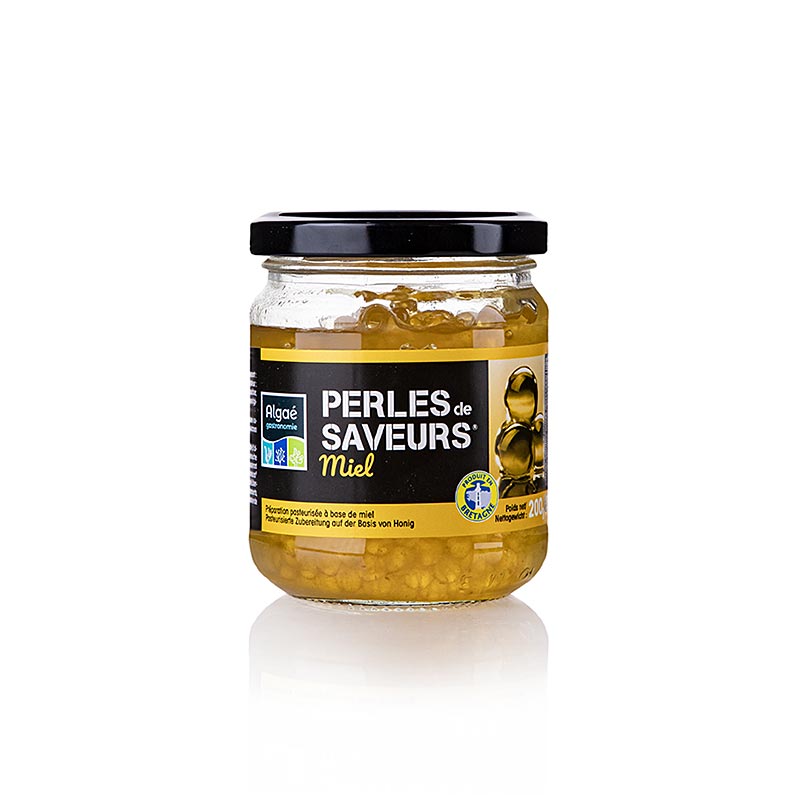 Mel de caviar temperado, perola tamanho 5 mm esferico, Les Perles - 200g - Vidro