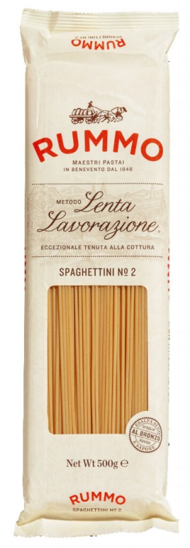 Spaghettini, Le Classiche, pasta de semola de trigo duro, rummo - 500g - embalar