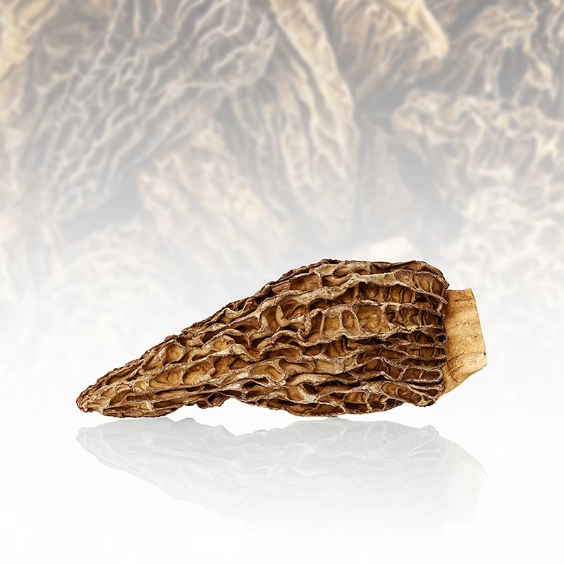 Cabecas de morel pontiagudas, jumbo, secas - 400g - bolsa