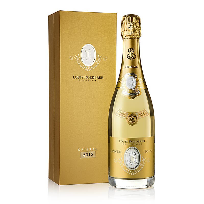 Samppanja Roederer Cristal 2015 Brut, 12,5 tilavuusprosenttia, lahjarasia (Prestige Cuvee) - 750 ml - Pullo