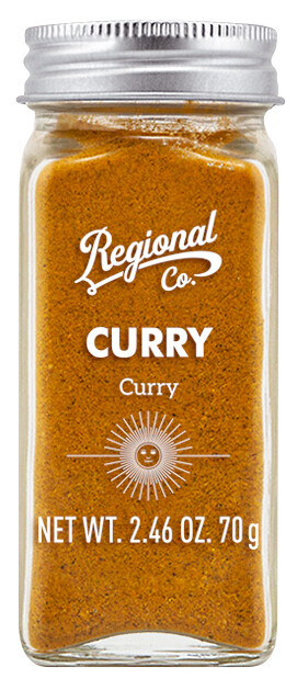 Curry, mistura de temperos de curry, Regional Co - 70g - Pedaco