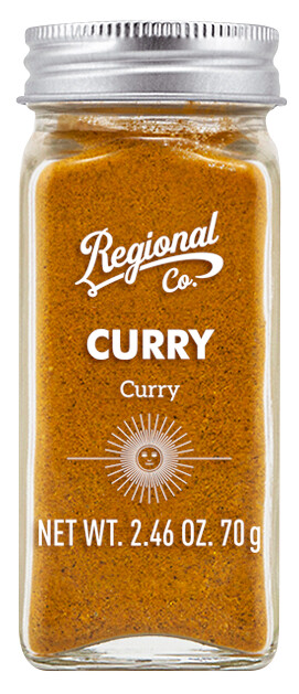 Curry, mistura de temperos de curry, Regional Co - 70g - Pedaco Curry, mistura de temperos de curry, Regional Co - 70g - Pedaco