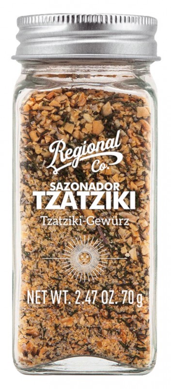 Krydder Tzatziki, kryddertilberedning for Tzatziki, Regional Co - 70 g - Stykke