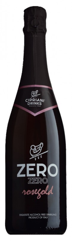Zero Zero Rosegold, pije e gazuar e bere nga mushti i rrushit, Cipriani - 0,75 l - Shishe Zero Zero Rosegold, pije e gazuar e bere nga mushti i rrushit, Cipriani - 0,75 l - Shishe