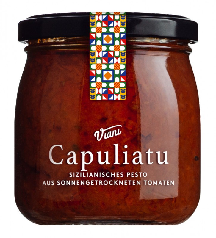 Capuliato, pesto med torkade tomater och persilja, Viani - 190 g - Glas