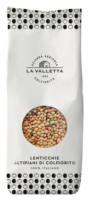 Lenticchie di Colfiorito, lenticchie di montagna di Colfiorito, La Valletta - 400 g - pacchetto