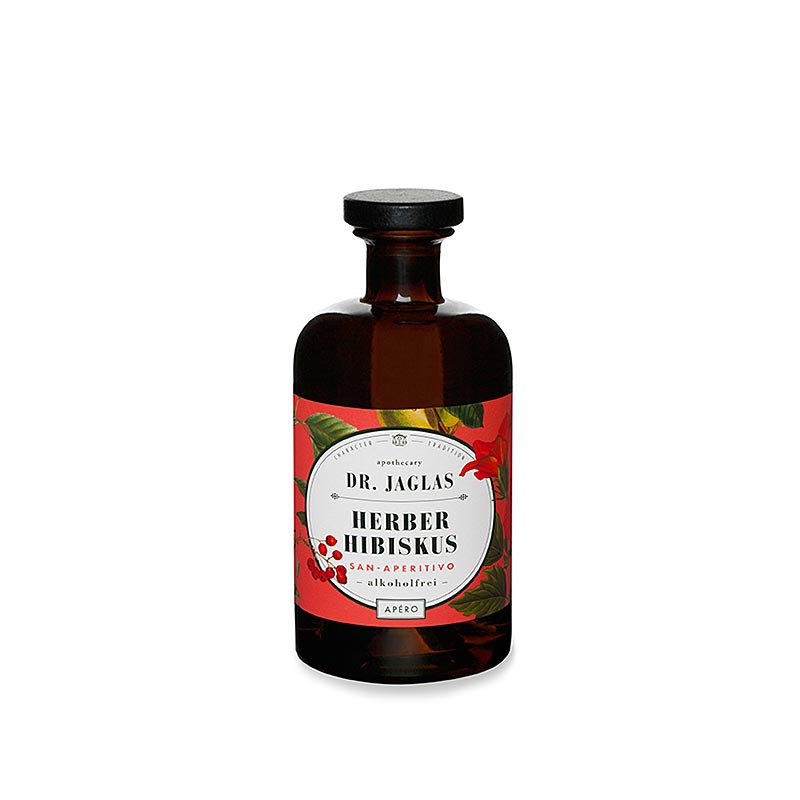 Dr. Jaglas - Herber Hibiskus San Aperitivo Apero, alkoholfri, VEGAN - 500 ml - Flaska Dr. Jaglas - Herber Hibiskus San Aperitivo Apero, alkoholfri, VEGAN - 500 ml - Flaska