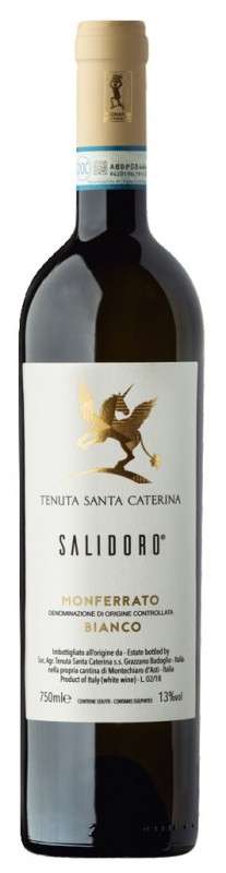 Monferrato Bianco DOC Salidoro, vere e bardhe, Tenuta Santa Caterina - 0,75 l - Shishe Monferrato Bianco DOC Salidoro, vere e bardhe, Tenuta Santa Caterina - 0,75 l - Shishe