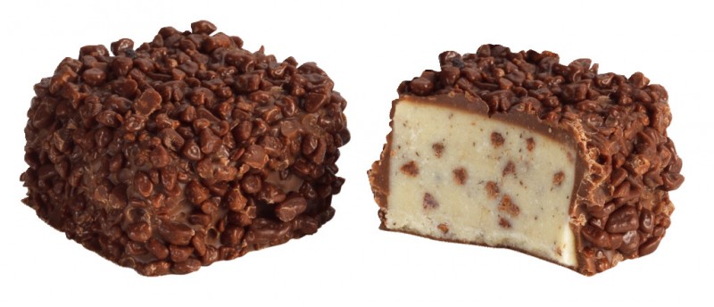 Cubotto Chocoviar Stracciatella, praline de chocolate ao leite com recheio de stracciatella, Venchi - 1.000g - kg Cubotto Chocoviar Stracciatella, praline de chocolate ao leite com recheio de stracciatella, Venchi - 1.000g - kg