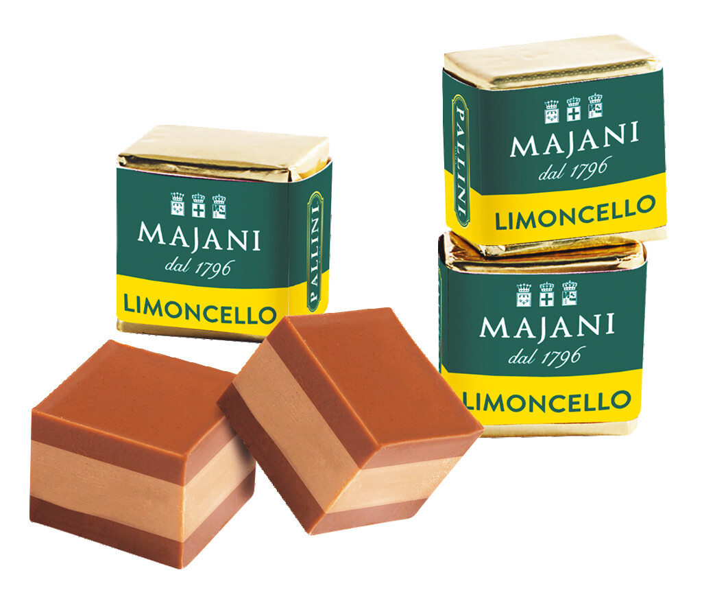 Cremino al gusto di Limoncello Edisi Terhad, pralin berlapis dengan hazelnut - krim koko, limoncello, Majani - 1,013g - paparan