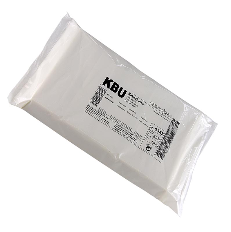 Cocoa butter, block - 2kg - foil Cocoa butter, block - 2kg - foil