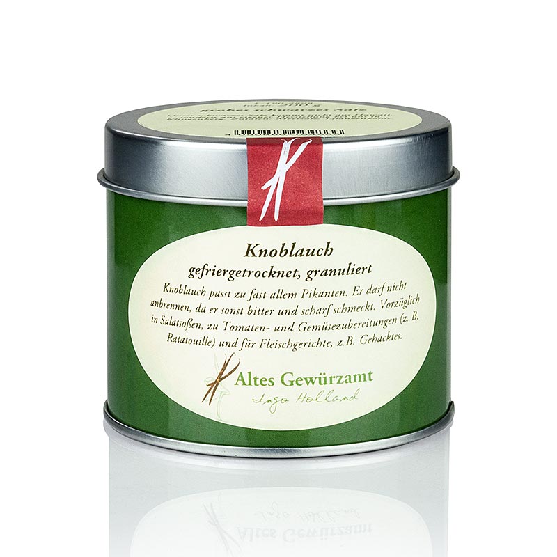 Knoblauch, gefriergetrocknet, Altes Gewürzamt, Ingo Holland - 50 g - Dose Knoblauch, gefriergetrocknet, Altes Gewürzamt, Ingo Holland - 50 g - Dose