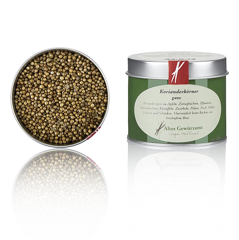 Korianderkörner ChurFranken, hele, Gamle Spice Kontor, Ingo Holland - 45 g - kan Korianderkörner ChurFranken, hele, Gamle Spice Kontor, Ingo Holland - 45 g - kan