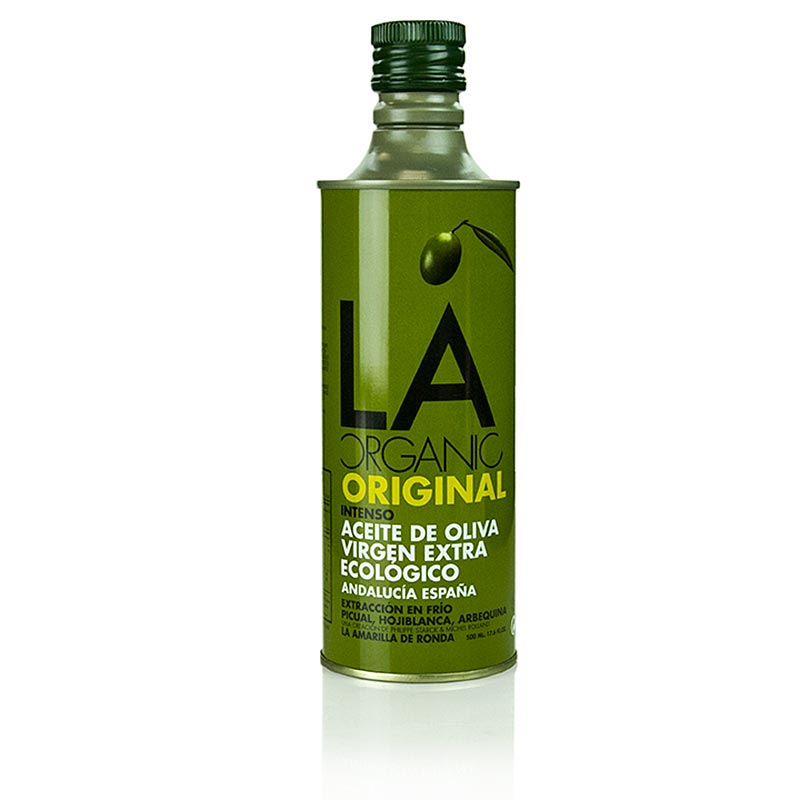 Extra szuz olivaolaj, La Ronda Intenso Eco (Philippe Starck tartalya), ORGANIC - 500 ml - tartaly
