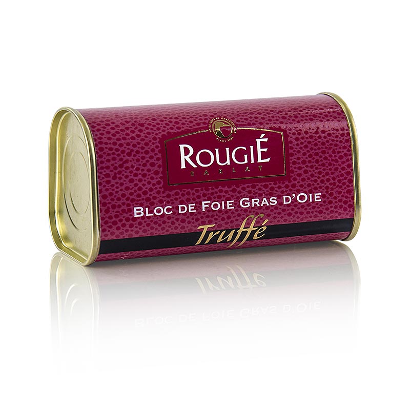 Blok foie gras z gesi, trufla 3%, foie gras, trapez, rougie - 210g - Moc
