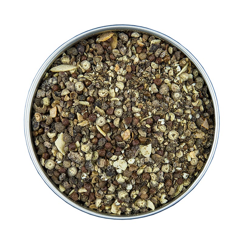 Lion Poivre, grobe Gewürzmischung für Mühle oder Mörser, Altes Gewürzamt, Ingo Holland - 100 g - Dose Lion Poivre, grobe Gewürzmischung für Mühle oder Mörser, Altes Gewürzamt, Ingo Holland - 100 g - Dose