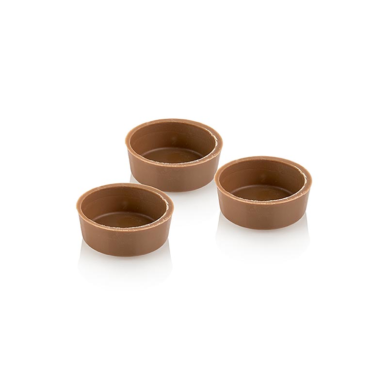 Semi-coji de praline, rotunde, lapte integral, Ø 26 / 30mm, 10mm inaltime, Laderach - 1.293 kg, 616 bucati - Carton Semi-coji de praline, rotunde, lapte integral, Ø 26 / 30mm, 10mm inaltime, Laderach - 1.293 kg, 616 bucati - Carton
