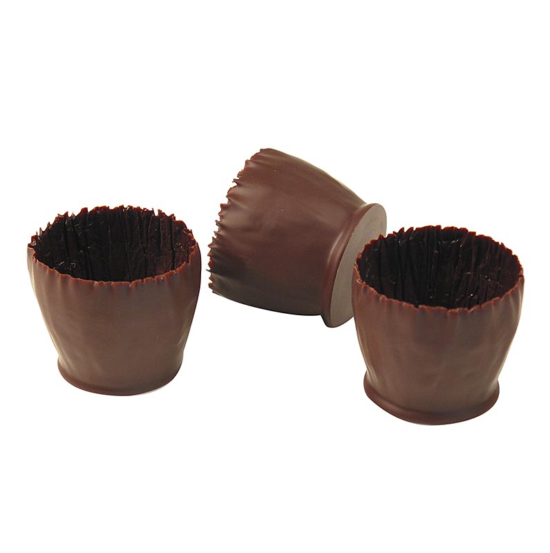 Molde de chocolate - Marie-Jose, chocolate negro, Ø 45-50 mm, 45 mm de alto - 2,35 kg, 132 piezas - Cartulina